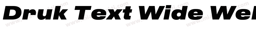 Druk Text Wide Web S字体转换
